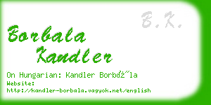 borbala kandler business card